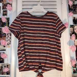 SO || Purple Striped T-shirt